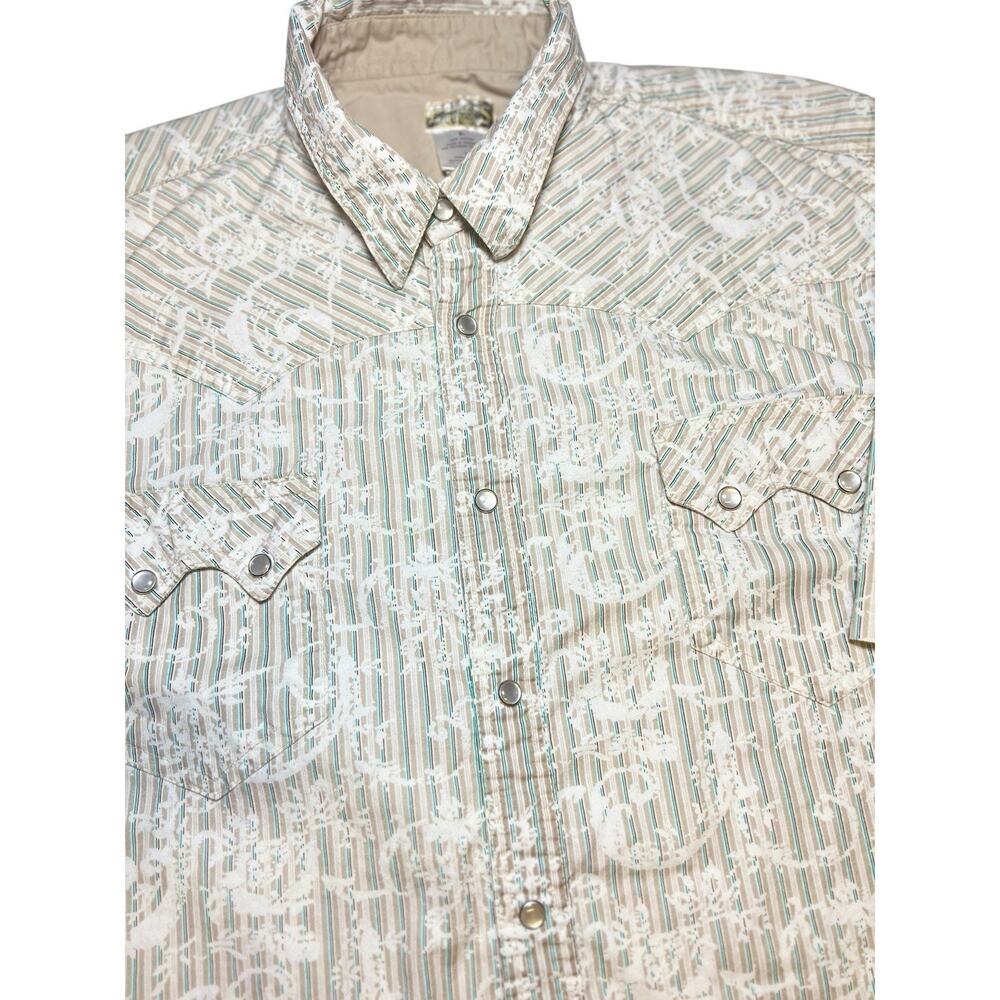 Vintage Express Rider Pearl Snap Shirt XL Western Cowboy Rodeo